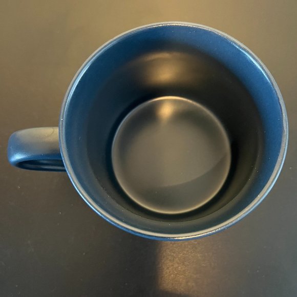 THRESHOLD "A Cup of Cozy" Navy Blue Stoneware Coffee / Soup Mug - Picture 3 of 5
